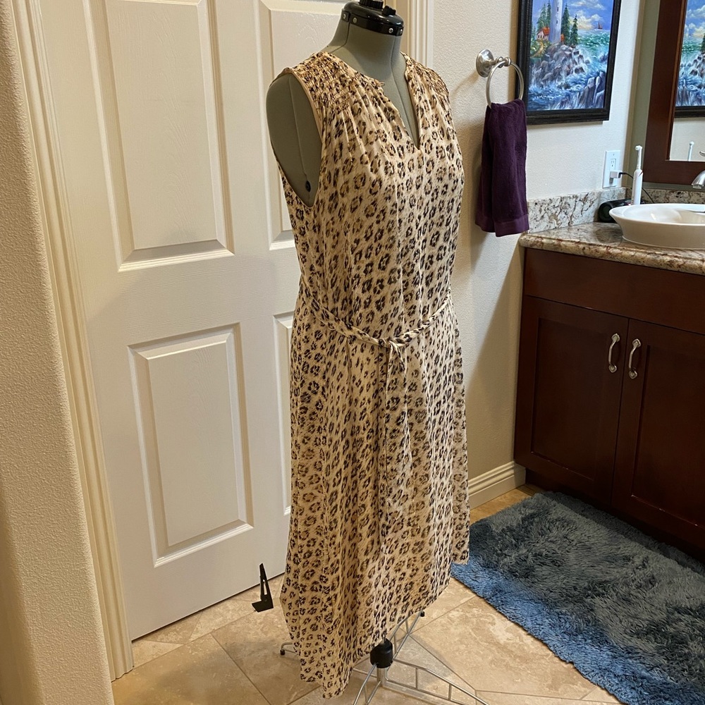Joie animal print silk dress.